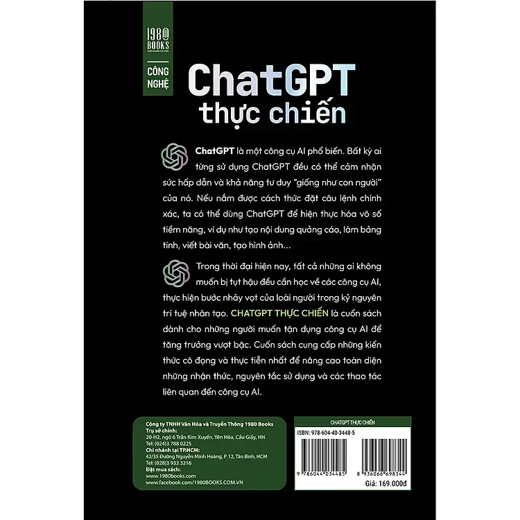 Mặt sau bìa sách ChatGPT Thực Chiến