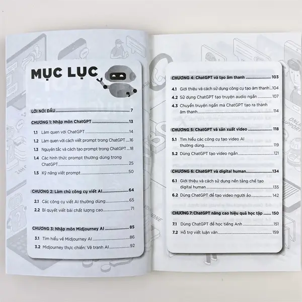 Mục Lục cuốn sách ChatGPT Thực Chiến