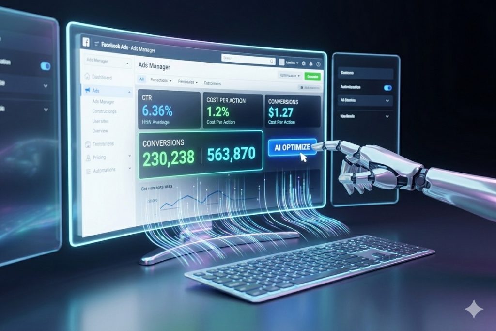 Prompt ChatGPT chạy quảng cáo Facebook. Phân tích và tối ưu hóa hiệu quả chiến dịch Facebook Ads thông qua các dữ liệu và đề xuất của Trí Tuệ Nhân Tạo (AI) giúp tăng tỷ lệ chuyển đổi