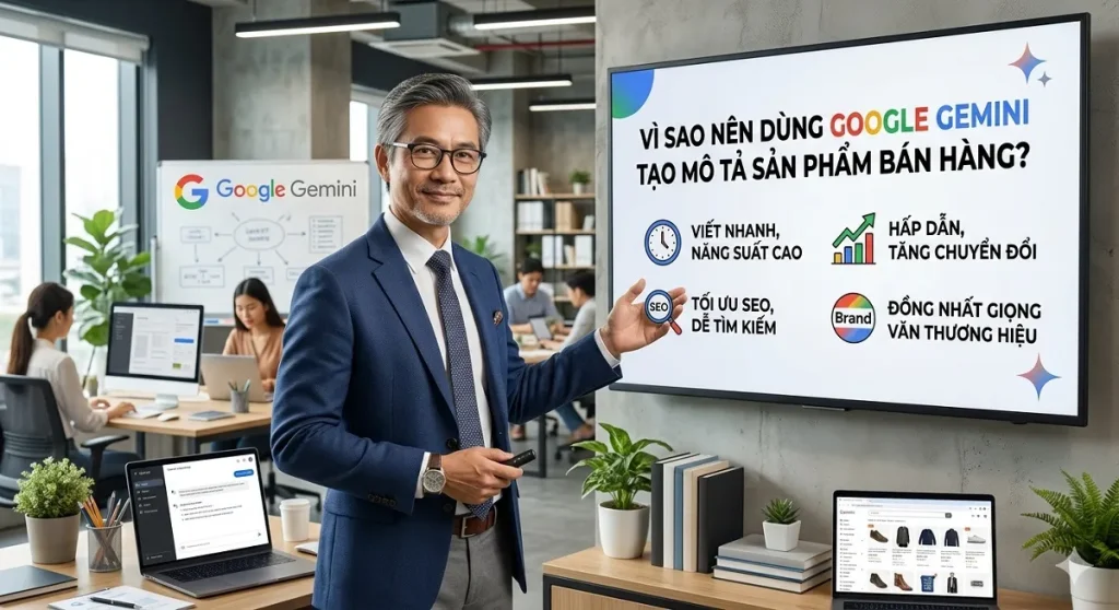 Vì sao nên dùng Google Gemini tạo mô tả sản phẩm bán hàng?