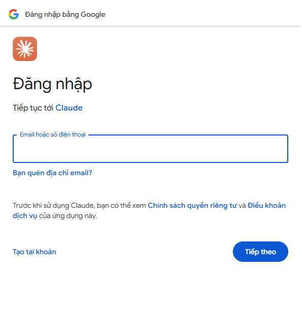 Cách đăng ký và sử dụng Claude AI miễn phí tại Việt Nam. Đăng ký nhanh bằng tài khoản Google
