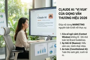Claude AI cho Marketing: Tạo nội dung chuẩn giọng thương hiệu 2026