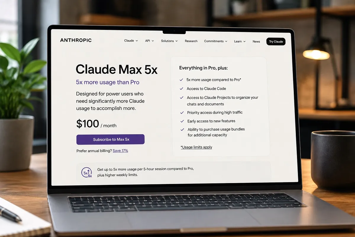 Claude Pro vs Claude Max. Claude Max 5x