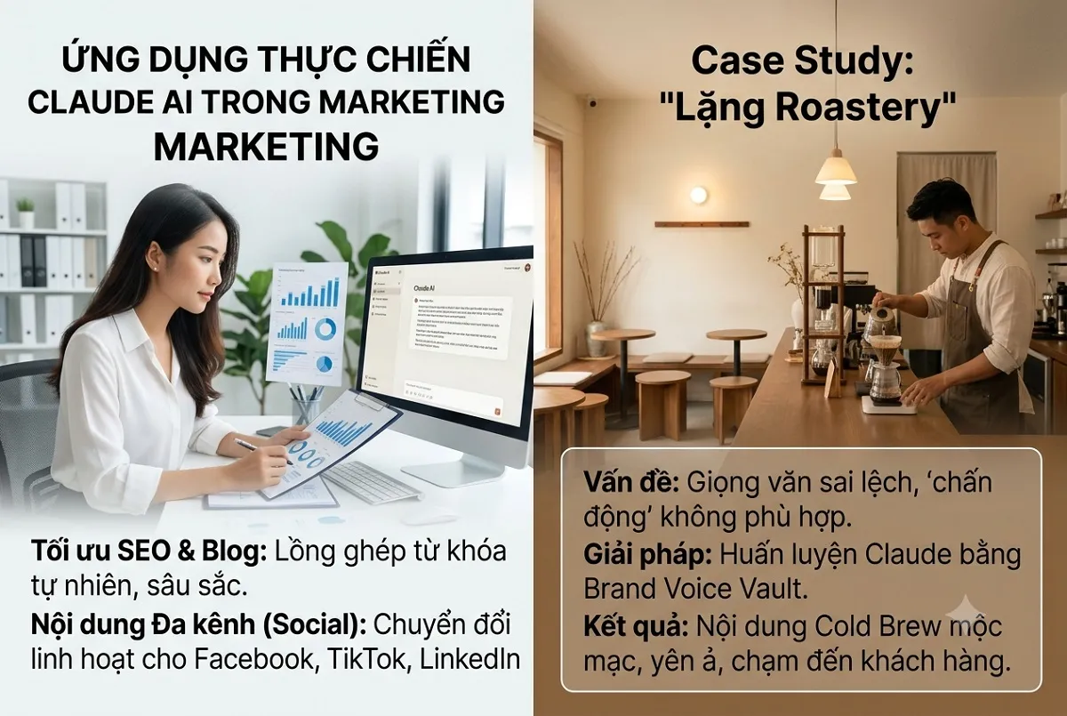 Claude AI cho Marketing. Ứng dụng thực chiến Claude AI trong marketing