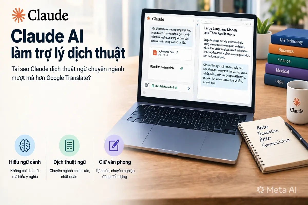 Claude AI làm trợ lý dịch thuật