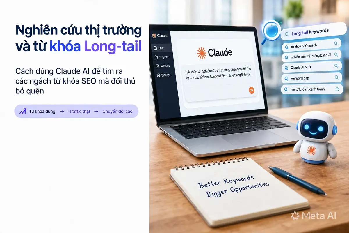 Nghiên cứu thị trường và từ khóa Long-tail bằng Claude AI